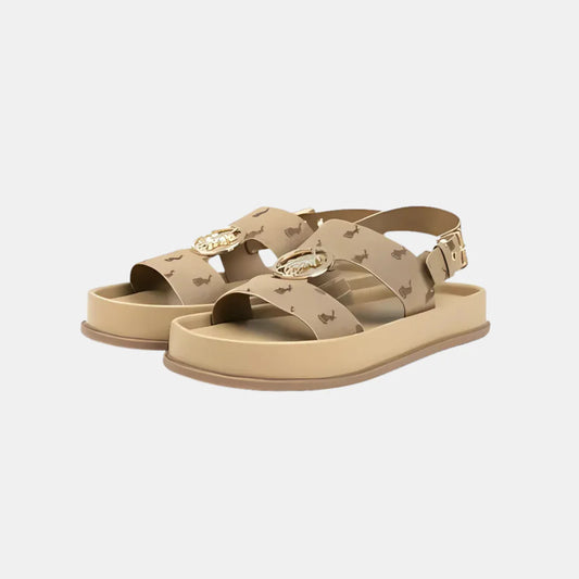 Polo Jacquard Moulded Trim Stone Sandals