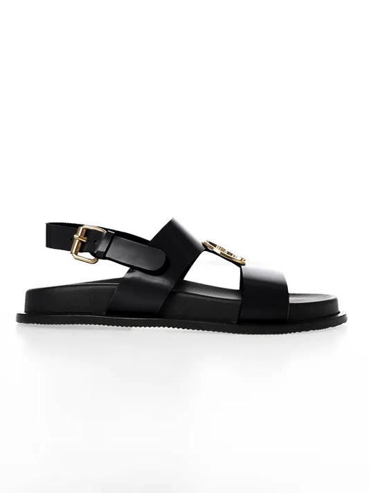 Polo Moulded Trim Black Sandals