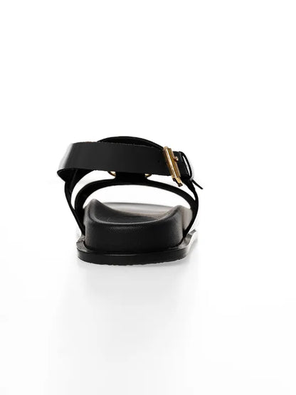 Polo Moulded Trim Black Sandals