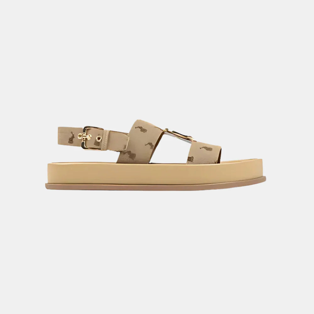 Polo Jacquard Moulded Trim Stone Sandals
