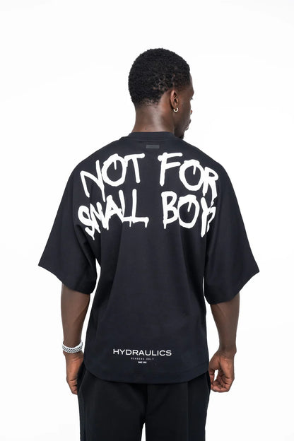 Hydraulics Not For Small Boys Super Oversized Black T-Shirt