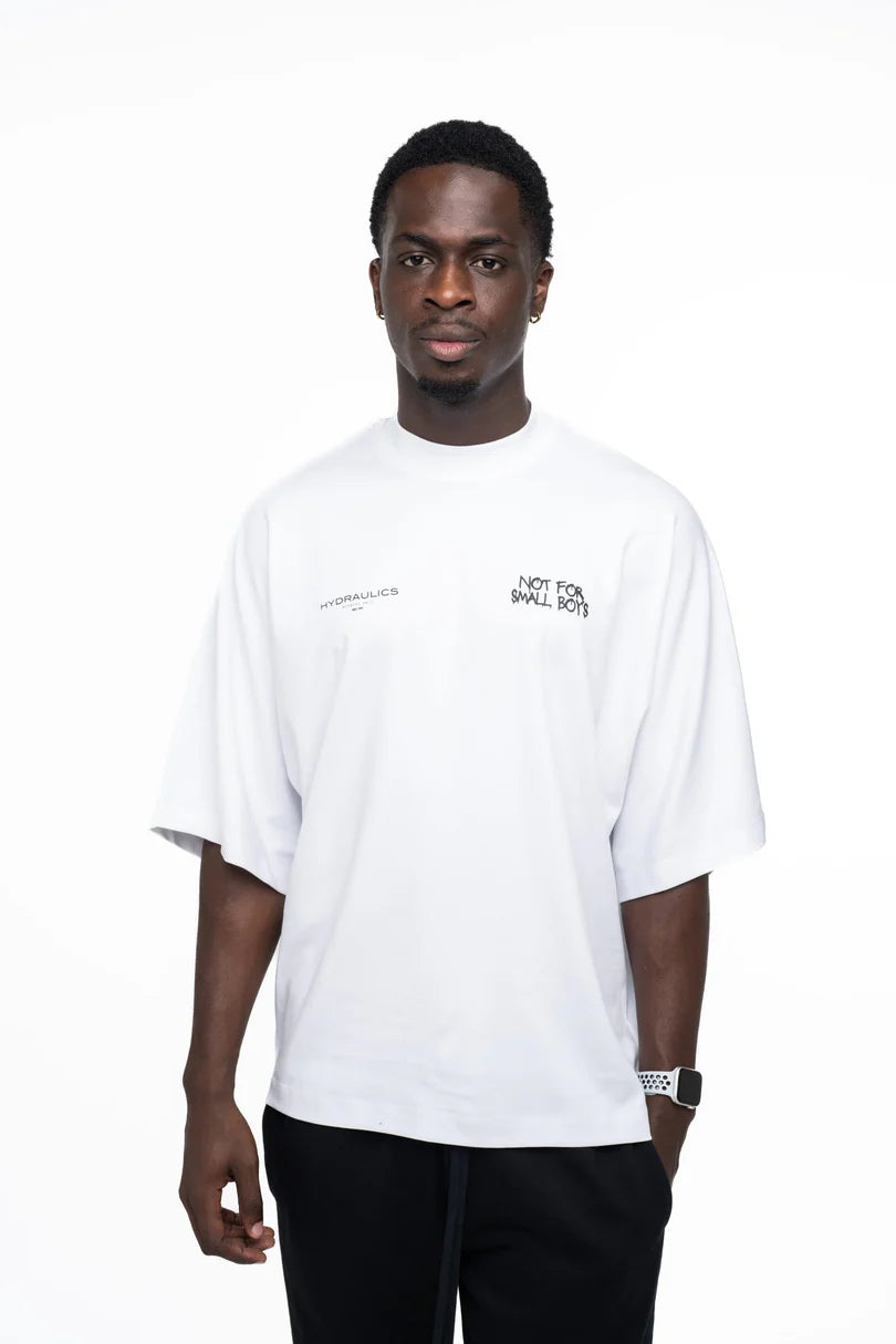 Hydraulics Not For Small Boys Super Oversized White T-Shirt